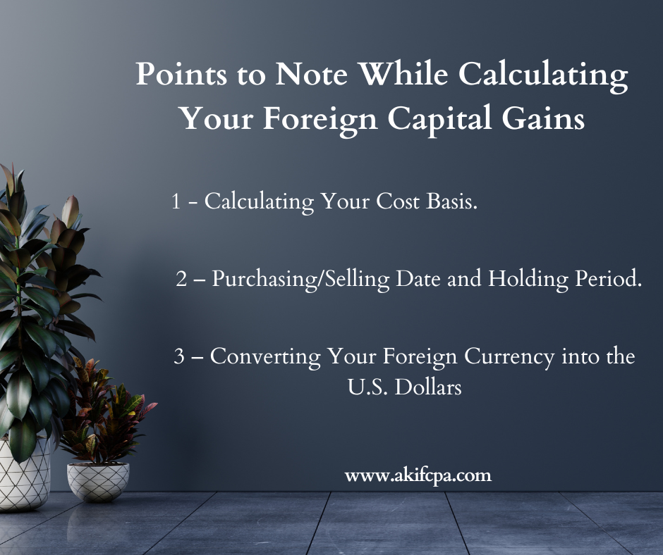 Points to Note While Calculating Your Foreign Capital Gains