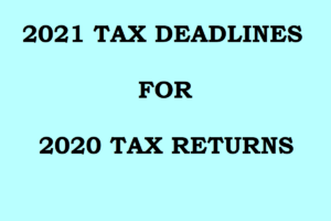 2021 estimated tax due dates
