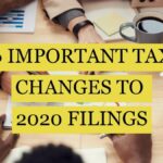 6 Important Tax Changes to 2020 Tax Filings for tax return 2019