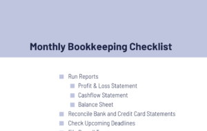 Free Download: Monthly Bookkeeping Checklist