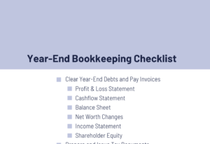 Free Download: Year End Bookkeeping Checklist