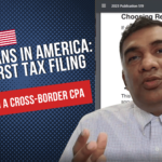 mohammad akif in front of alien status irs form