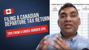 mohammad akif in front of a canadian property declaration form